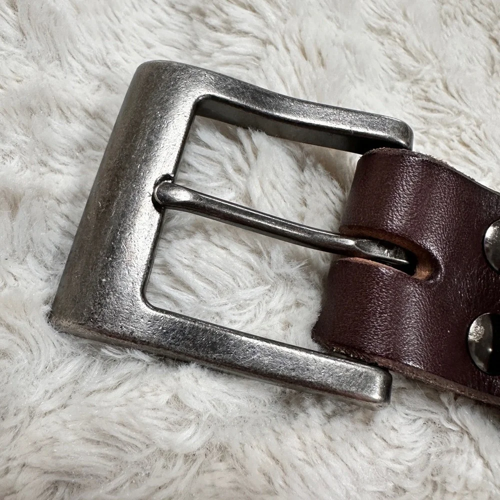 Gray Eagle Maker Brown Rugged Leather Belt for Men, 37